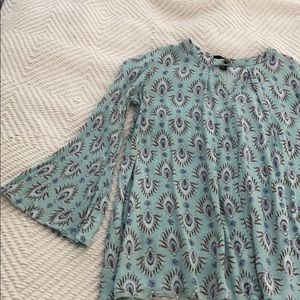 Light blue patterned tunic